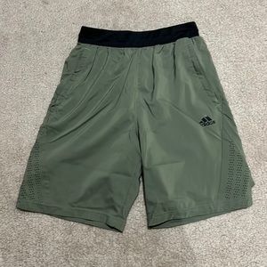 Adidas mens small green shorts